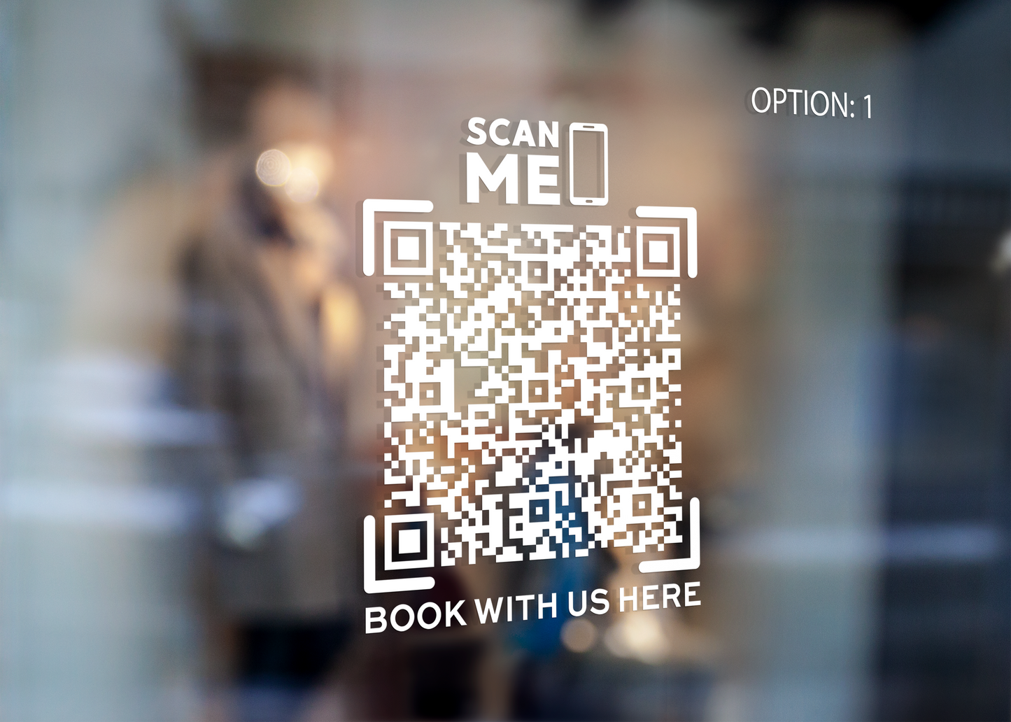 Custom QR Code Vinyl Decal - Option 1