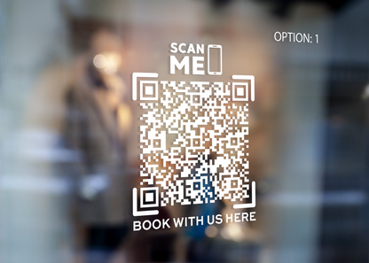 Custom QR Code Vinyl Decal - Option 1