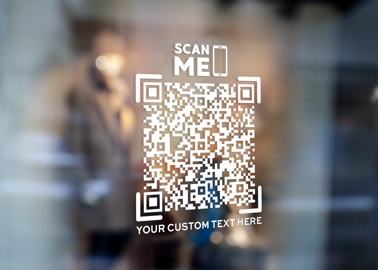 Custom QR Code Vinyl Decal - Option 1